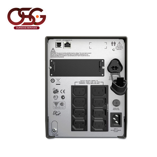 Smt1500i apc smart 1500va 230 back