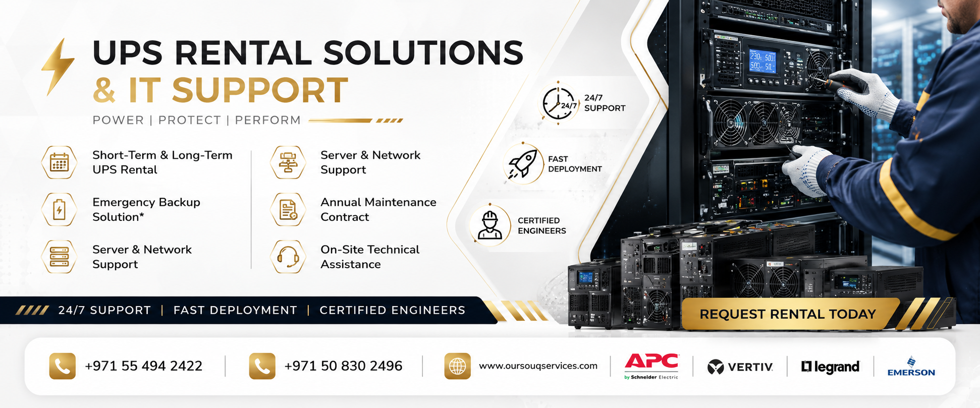 Ups rental it support solutions dubai uae reliable backup power